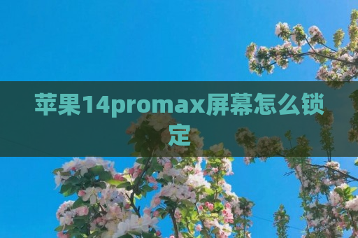 苹果14promax屏幕怎么锁定