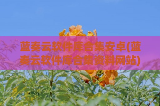 蓝奏云软件库合集安卓(蓝奏云软件库合集资料网站)