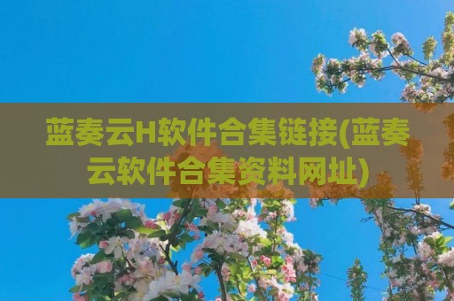 蓝奏云H软件合集链接(蓝奏云软件合集资料网址)