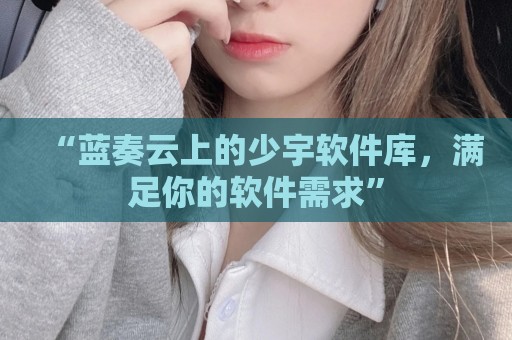 “蓝奏云上的少宇软件库，满足你的软件需求”