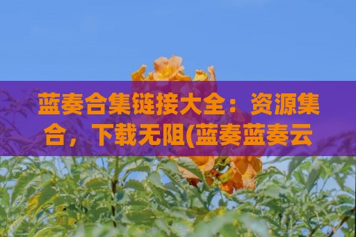 蓝奏合集链接大全：资源集合，下载无阻(蓝奏蓝奏云)